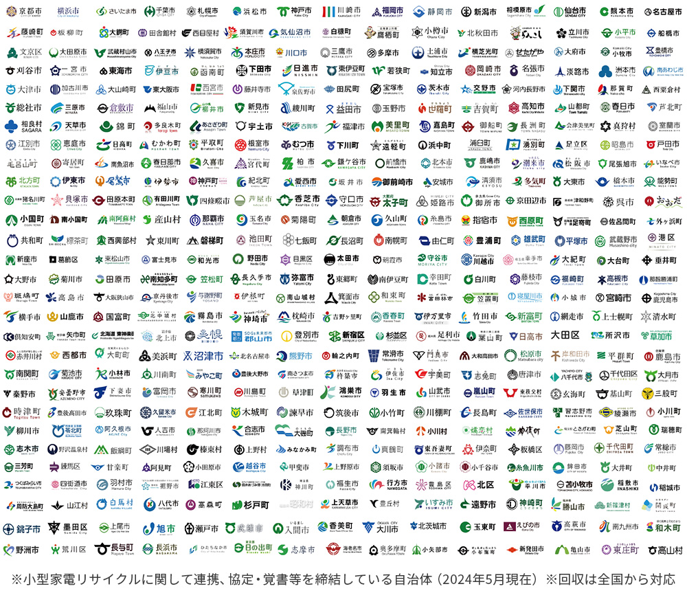700以上の自治体とリサイクル協定を締結