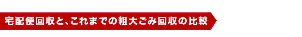 宅配便回収とこれまでの粗大ごみ回収の比較