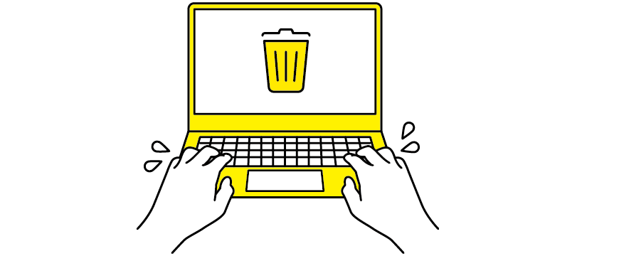 イメージ:ご自身で消去する場合